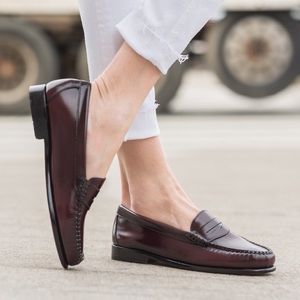 Bass Weejuns Leather Loafers in Oxblood Sz 7.5